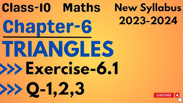 Class 10 Maths | Chapter-6 Triangles | Ex-6.1 Q1 Q2 Q3 | NCERT New syllabus 2023-2024