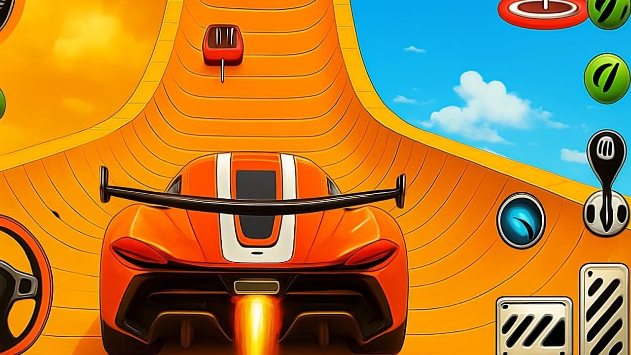 Mega Ramp Monster Car Racing 3D - Extreme Car Stunts - Android Gameplay