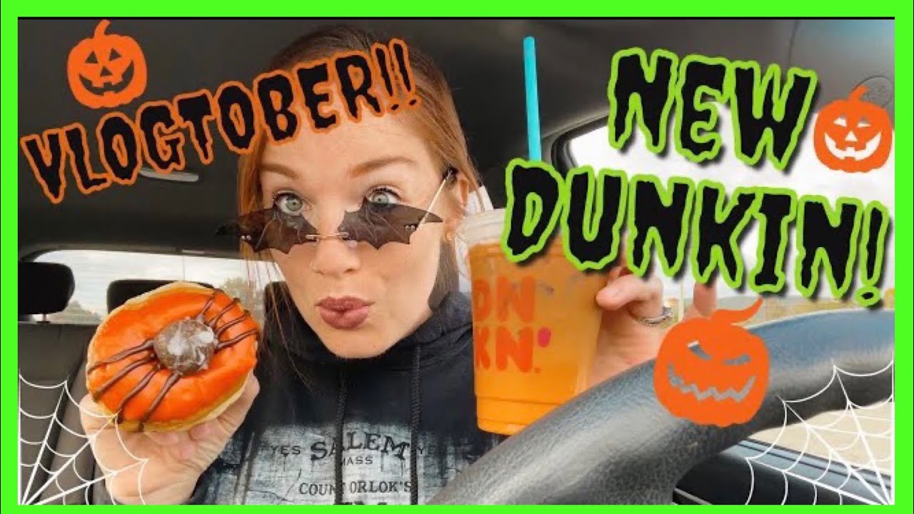 VLOGTOBER DAYS 15-18 | Trying NEW Dunkin Halloween drinks & Cooking!