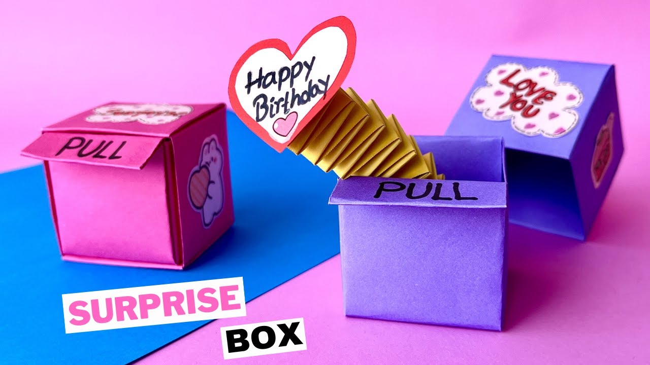 paper craft box, how to make a surprise box out of paper