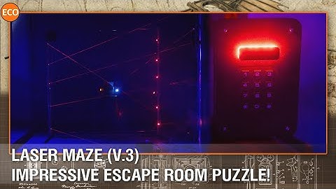 Laser maze (v.3). Impressive escape room puzzle!