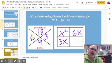 Factor Quadratic Trinomial Example 1