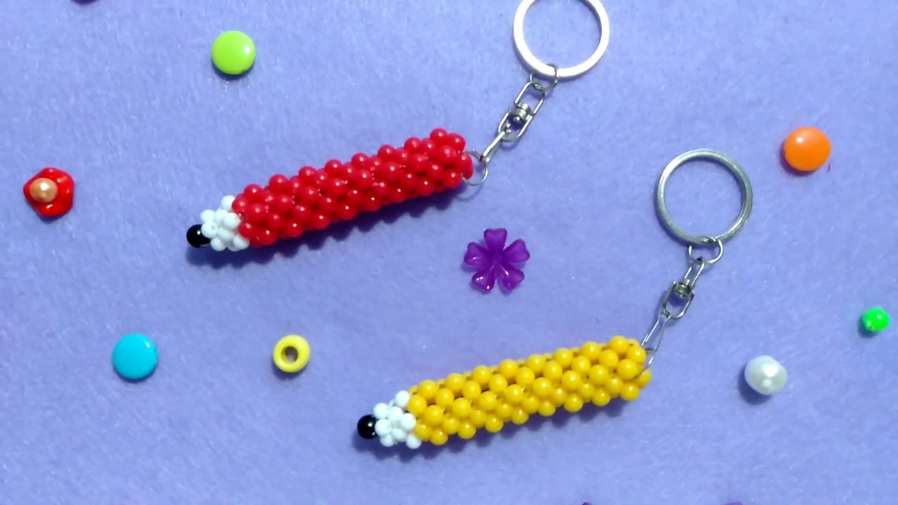 #Gantungan kunci pencil manik manik