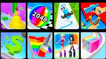 Money Run,Ball Run, Crayon run, Crowd Evolution,Digit shooter,Flag painter, High Heels,Jelly Run