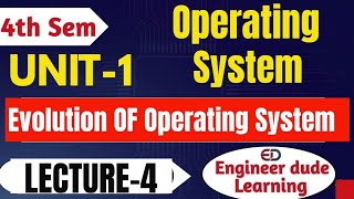 Evolution of Operating System Explained Unit 1 Lecture 4 Easy Concepts Engineerdude-g6m