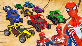 HOMEM-ARANHA e Amigos Super-Heróis com CARROS na Corrida do Venom #1 - GTA V