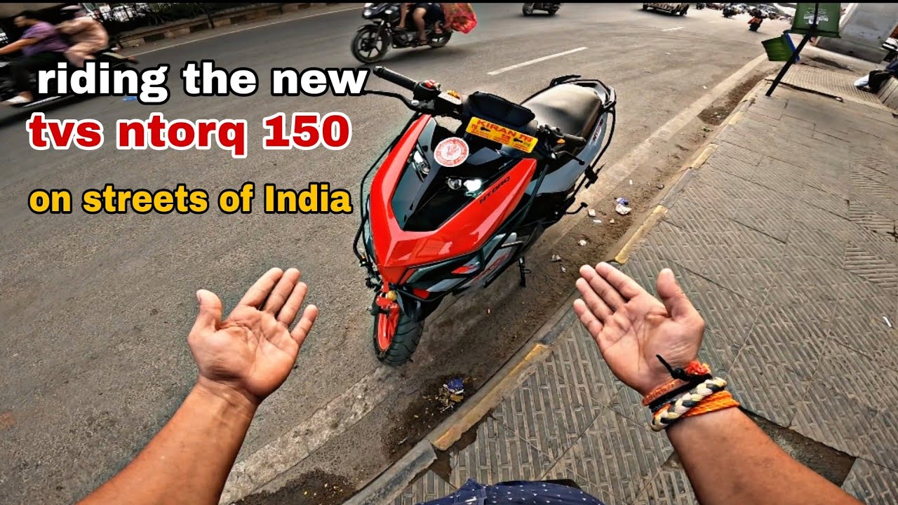 Riding the new tvs ntorq 150 || short ride || streets of India || enjoy the ridee
