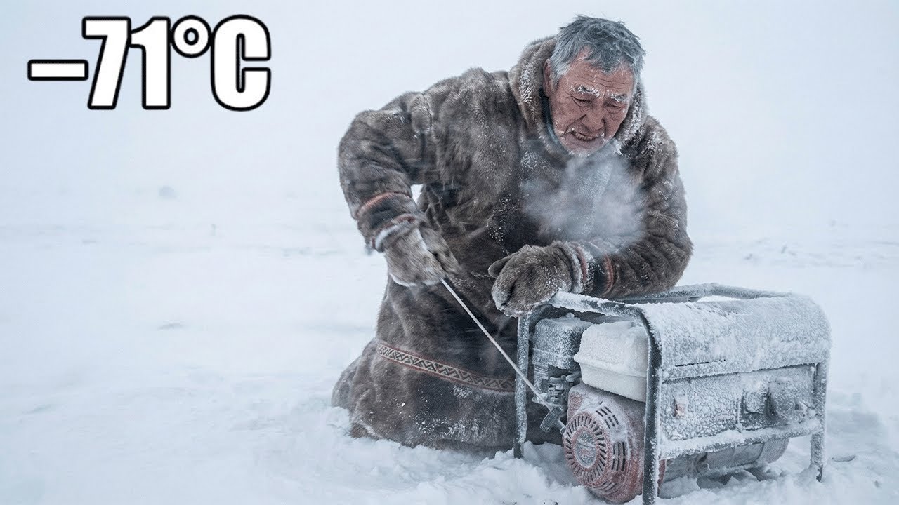 A Man Starts a Frozen Generator at –71°C | The Engine Knocks Back