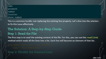 How to Replace Content in a Specific Line of a Text File in Python