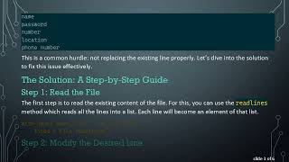 How to Replace Content in a Specific Line of a Text File in Python
