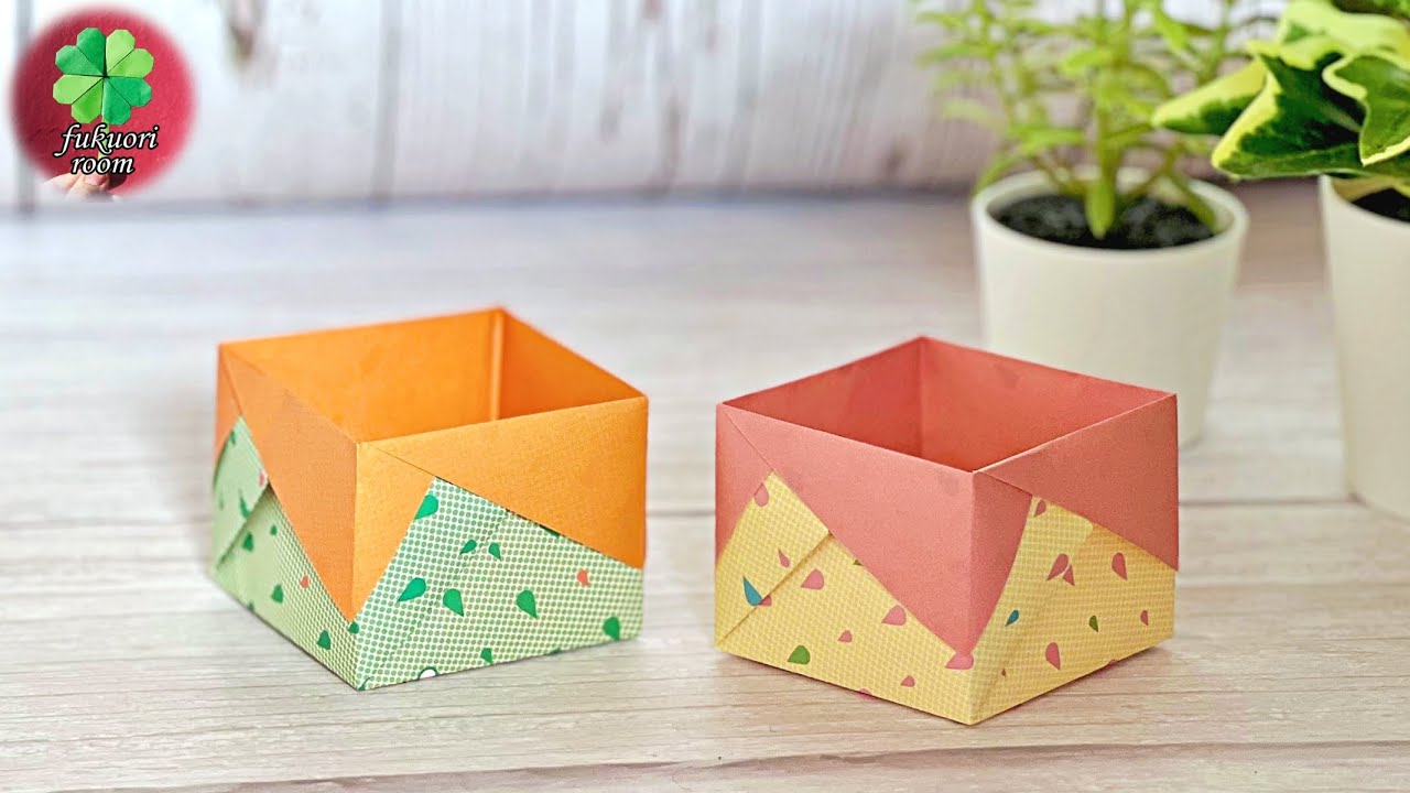 【折り紙1枚】シンプルでおしゃれな箱の作り方　origami Box / fukuoriroom