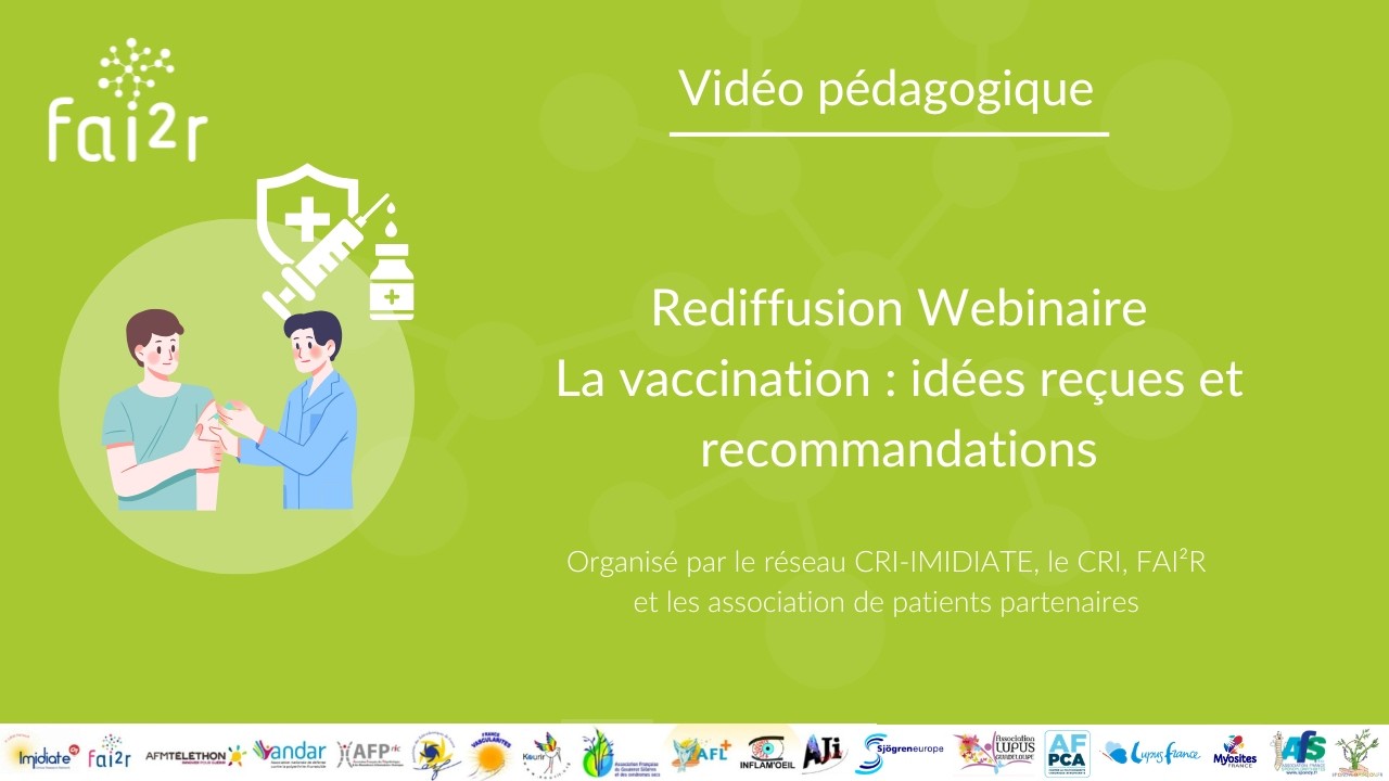 Rediffusion : Webinaire sur la vaccination, idées reçues et recommandations