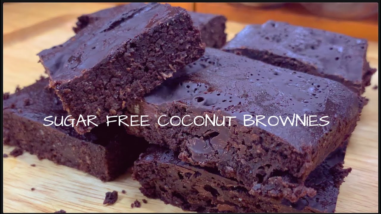 COCONUT KETO BROWNIES | SUGAR FREE AND HEALTHY BROWNIES - YouTube