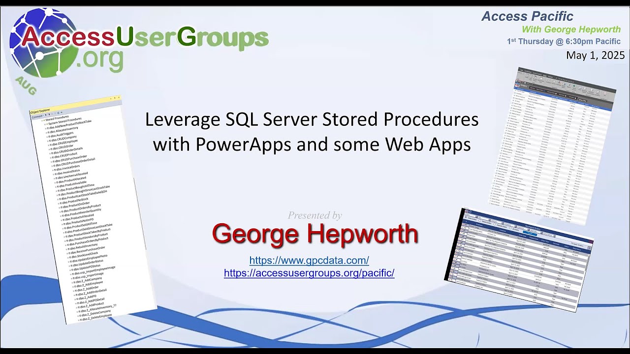 AP: Leveraging SQL Server Stored Procs for Access, PowerApps and other ...
