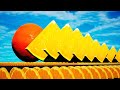 Domino destroys a giant orange