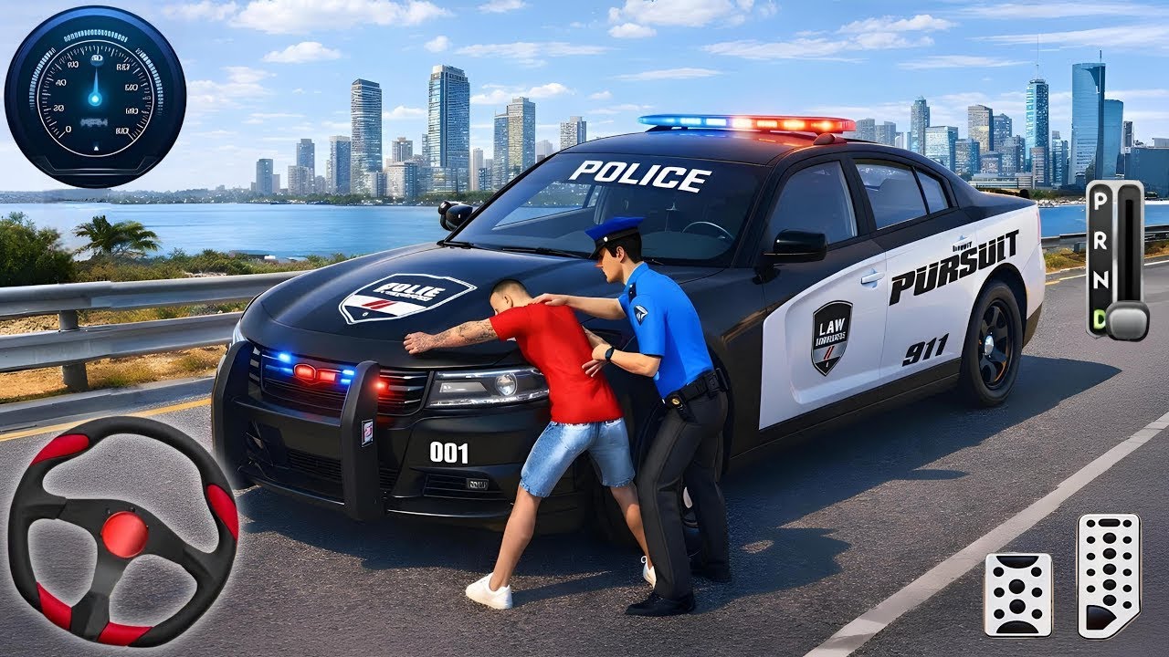 Police Car Chase Simulator 3D Game - Real Cop Cars Driving Simulator 2025 - Andriod GamePlay