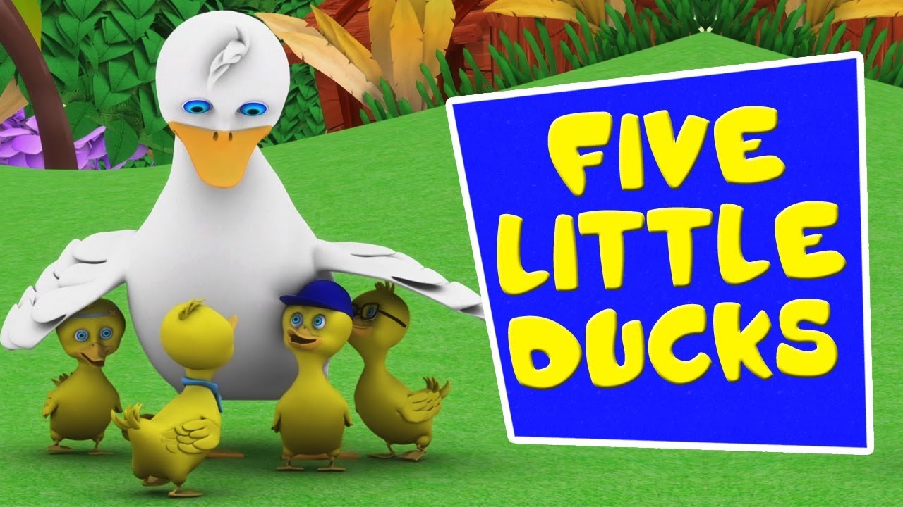 ⁣Fem små ender | barnehagerymer | andesang for barn | Five Little Ducks | Little Treehouse
