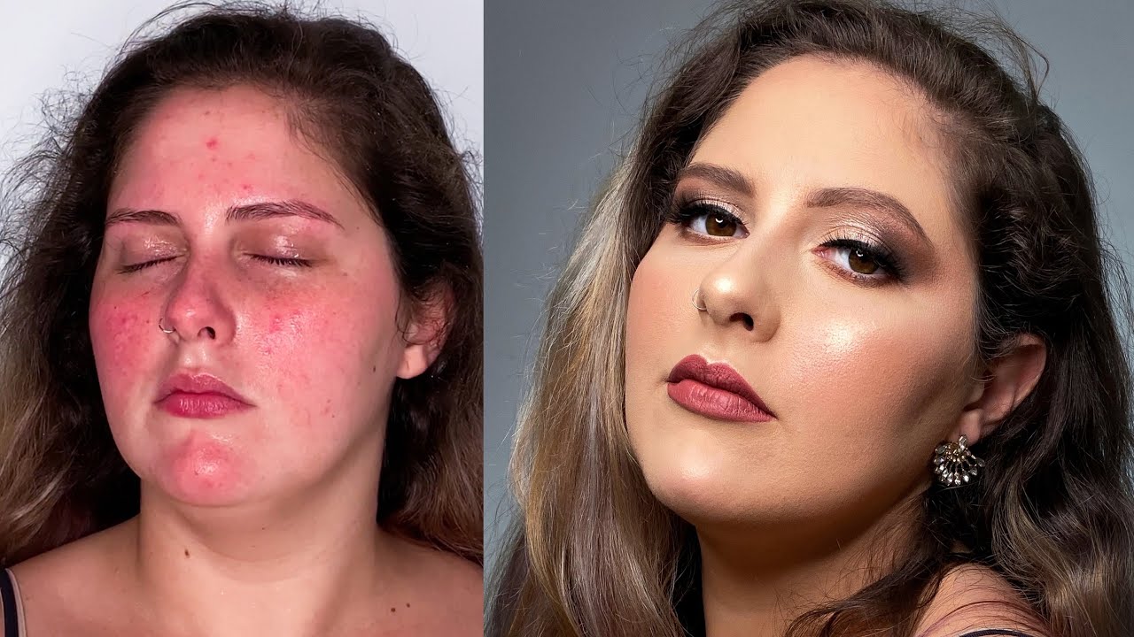 Corrigindo pele com rosácea (esfumado para fotos de formanda) - MAQUIANDO CLIENTE