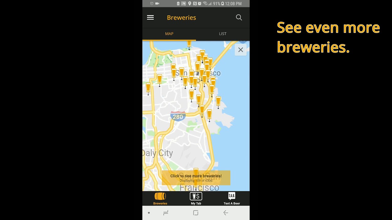 PintPass app brewery map - How it works