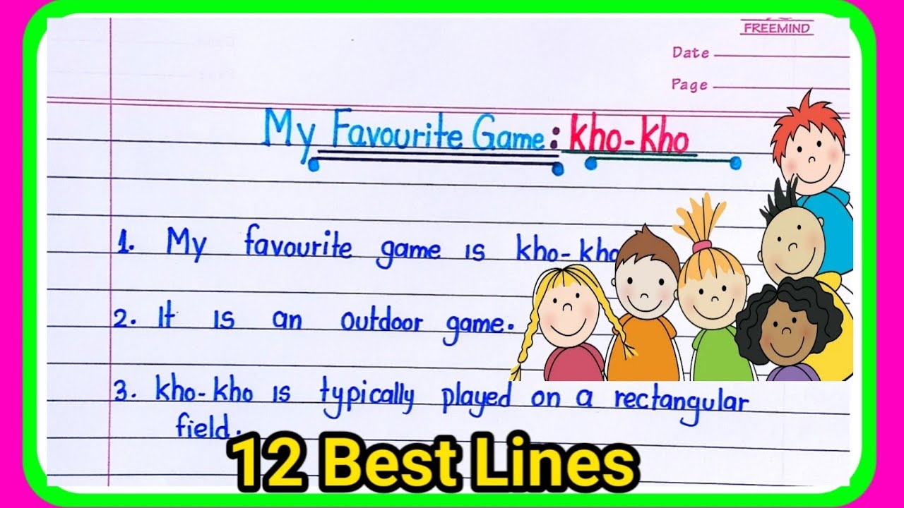 my favourite game kho kho essay in hindi