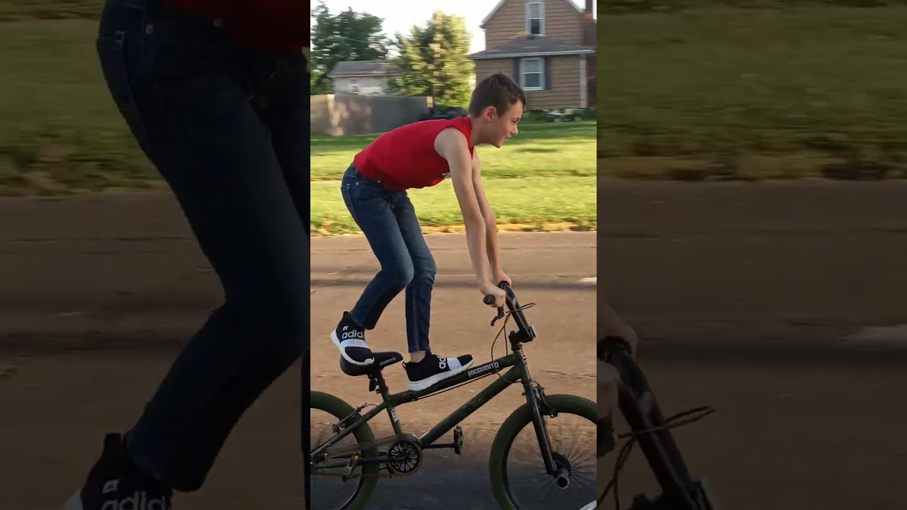 Colton Bamarama's first bike tricks video