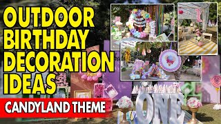 Outdoor Birthday Decoration Ideas I Backyard I Candy Theme Decoration screenshot 5