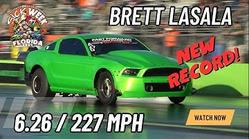 Brett Lasala sets new Drag radial record at Sick Week! 6.26/227mph