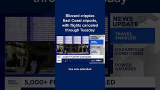 Blizzard cripples East Coast airports, with flights canceled through Tuesday