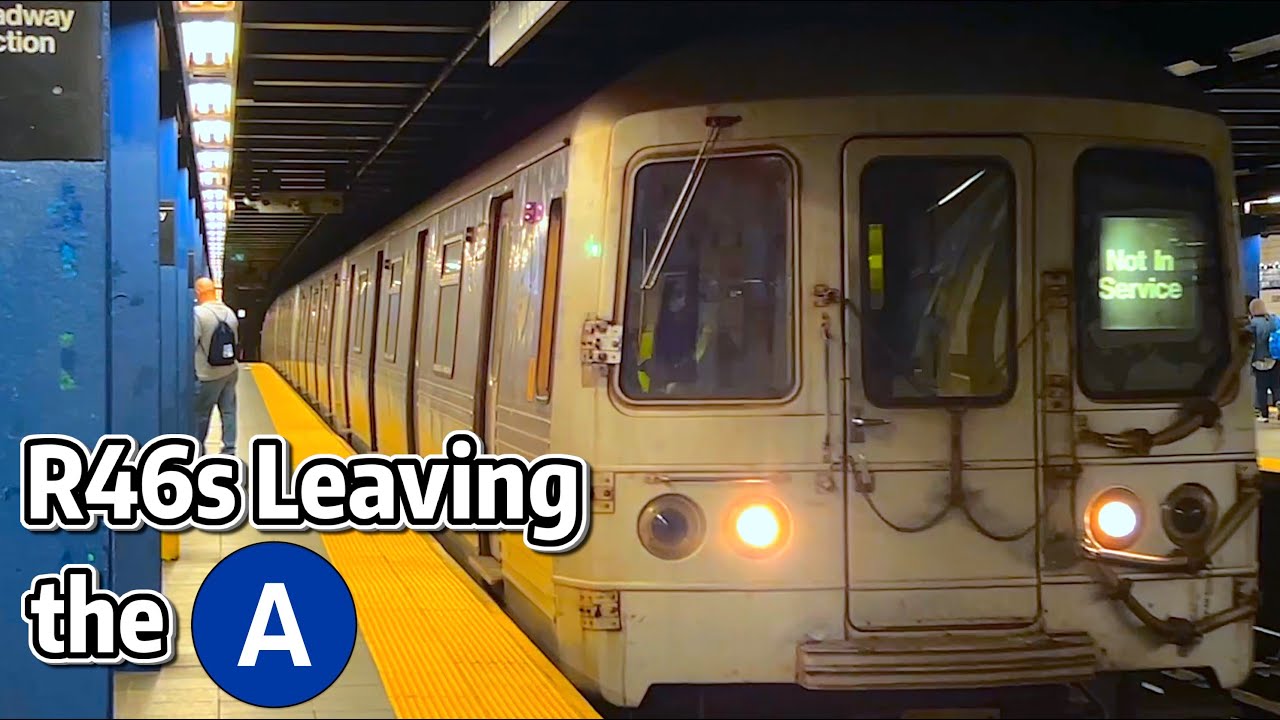 ⁴ᴷ⁶⁰ R46s from the Last Run on the A Line Transferring to Coney Island ...