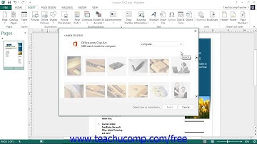 Publisher 2013 Tutorial Inserting Online Pictures Microsoft Training Lesson 3.5