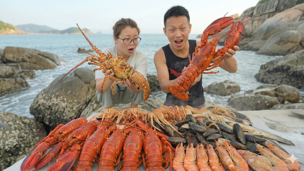 Thử Thách Sinh Tồn Trên Đảo Hoang - Phát Hiện Ổ Tôm Hùm Khủng Ngay Giữa Ban Ngày