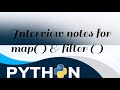 python interview notes for fresher | map( ) &amp; filter( ) function | #pythonforbeginners #learnpython
