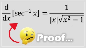 Derivative arcsec(x) Proof