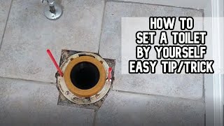 How to set a toilet by yourself super easy tip/trick DIY video #diy #toilet #sraws #set #install