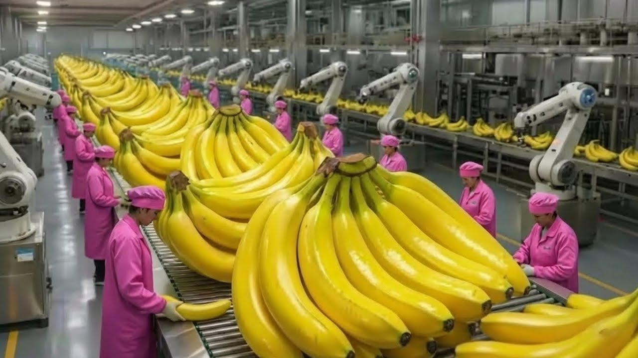 Inside the Dried Banana Factory: From Fresh Harvest to Sweet Snacks | Full Manufacturing Process