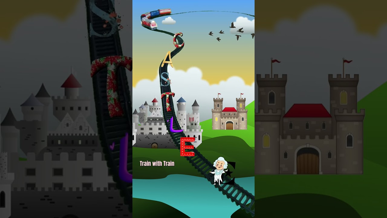 CASTLE 🏰 letters are on the centy train track and train is approaching fast | USA