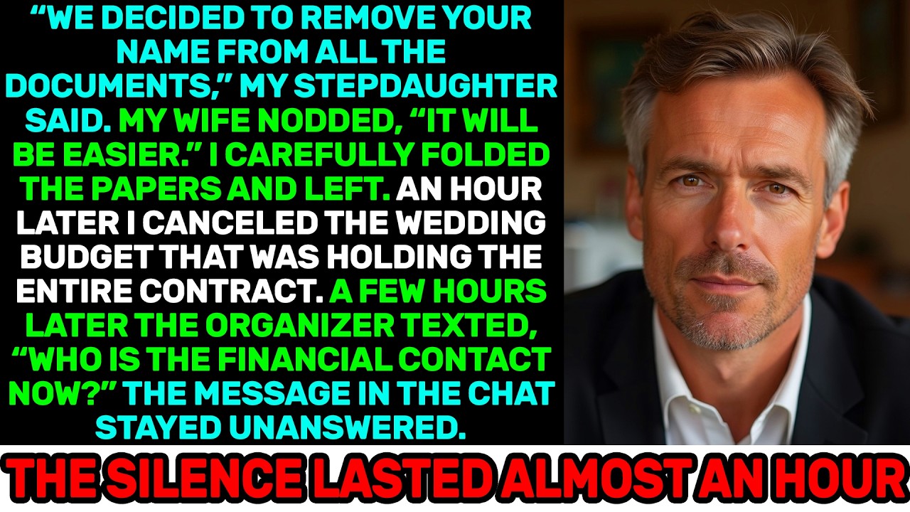 My Stepdaughter Said They Removed My Name — Hours Later the Wedding Lost Its Budget