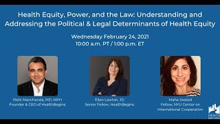 Webinar: Health Equity, Power, & the Law: Understanding the Political & Legal Determinants of Health