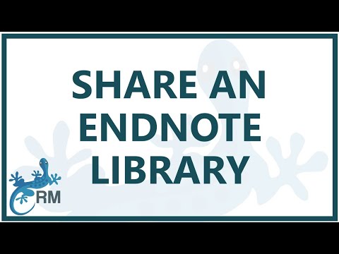 EndNote: how to share a library between collaborators