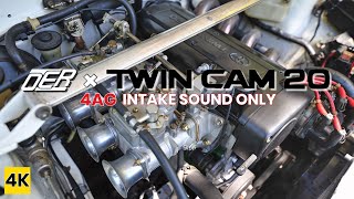 ［AE86 4K ASMR］キャブレターと20V4AGが奏でる音楽を聴け! 【INTAKE SOUND ONLY】