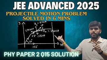 JEE Advanced 2025 | Projectile Motion Problem Solved in 6 Minutes | Physics Paper 2 Q15 Solution