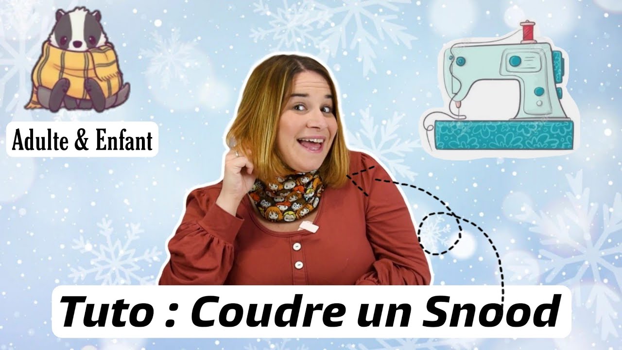 DIY un tour de cou enfant (snood) , Sewing snood for kids 