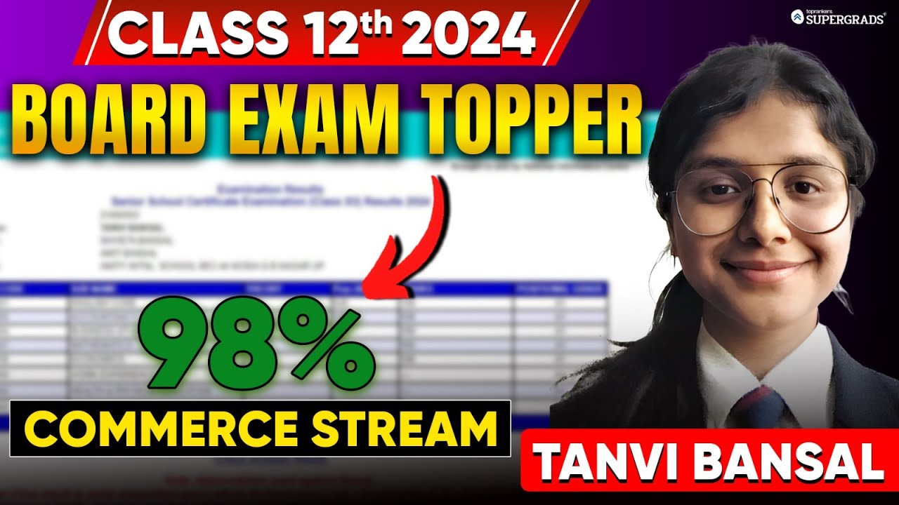 Exclusive Interview with Class 12 Topper Tanvi Bansal (Commerce) | Scored 98% in Board Exam 2024