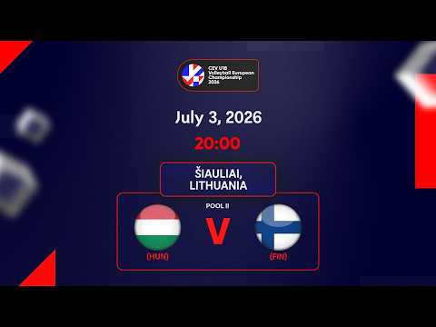 HUNGARY v FINLAND | CEV U18 Volleyball European Championship 2026 | Women