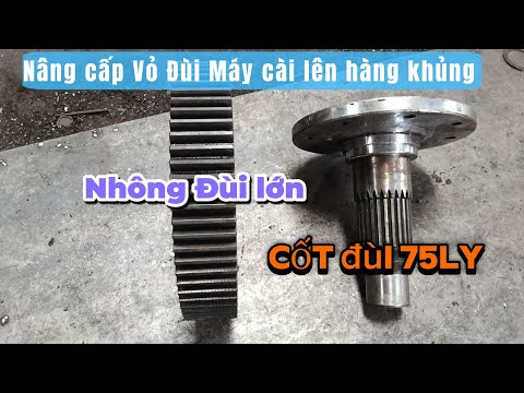 Nâng cấp Vỏ đùi máy cài, Cốt đùi lên 75ly hơn 20ly so với hàng zin, nhông lớn hơn hàng zin rất nhiều