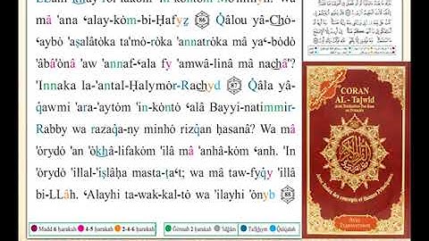 ختمة من مصحف التجويد باللغة الفرنسية الصفحة رقم 231