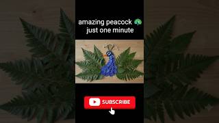 🦚 Beautiful Peacock Art Made with Leaves &amp; Flowers 🌿🌸 | Nature Craft #Shorts