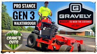 🔴 Gravely pro stance 🔴 gen 3 full walkthrough II 48” zero turn stand on mower