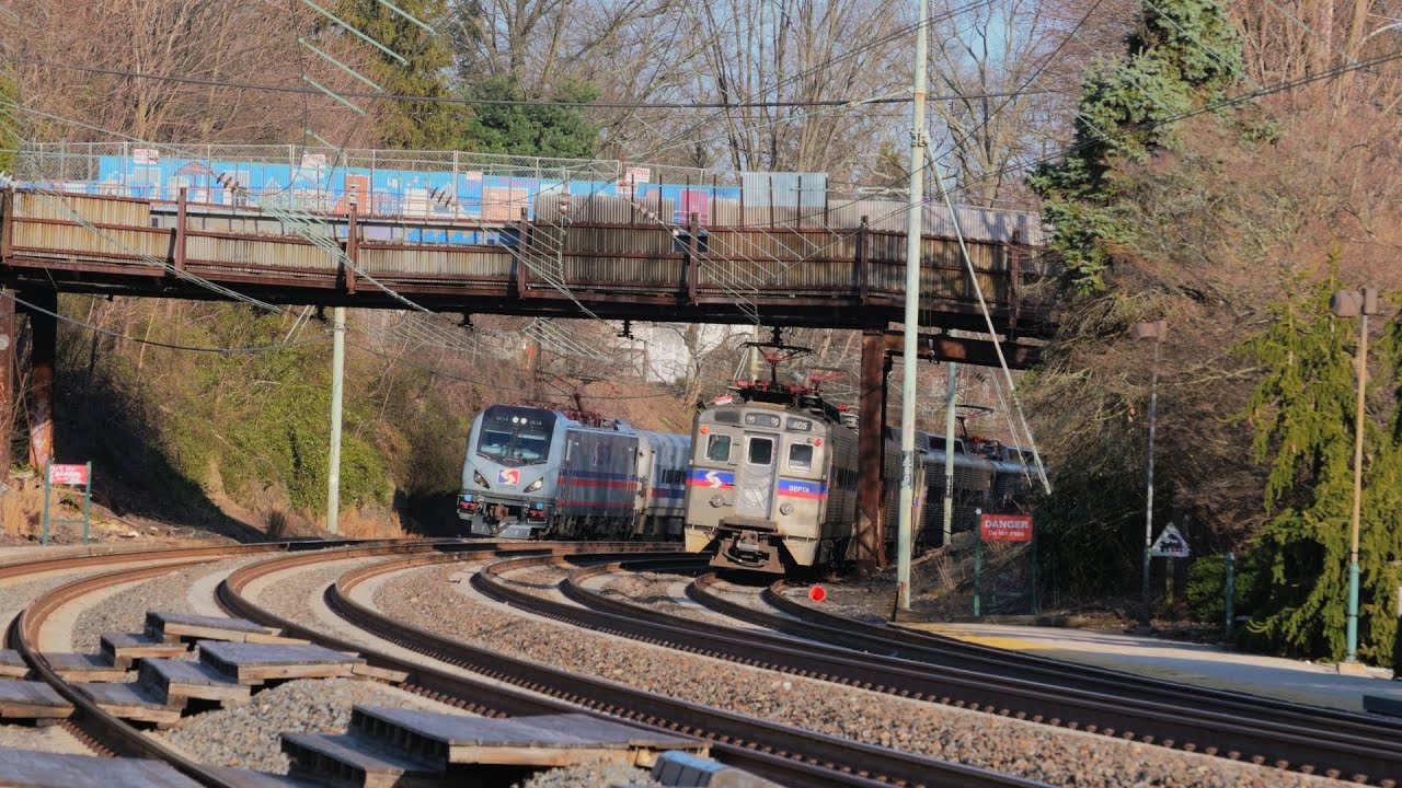 Amtrak and SEPTA trains going past Narberth Station YouTube