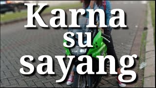 Cewek naik ninja RR 150 jari-jari